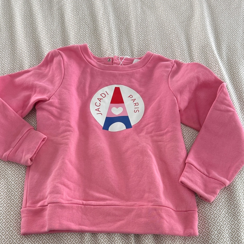 Jacadi Pink Sweatshirt with Colorful Logo